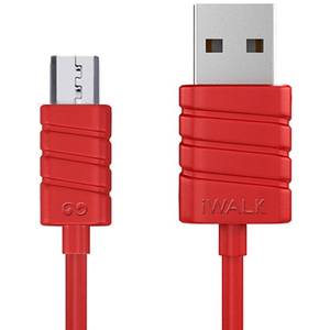 Cablu de date iWalk Twister microUSB 1m Red