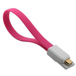 Cablu de date Vojo IUCAMMUROZ iMagnet Pink 22 cm microUSB