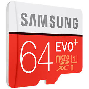 Card Samsung microSDXC EVO Plus 64GB Clasa 10 UHS-I U1 80MB/s