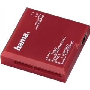 Card reader Hama 91095 USB 2.0 SD / microSD Red