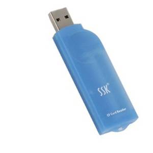 Card reader SSK SCRS028 USB 2.0 CF Blue