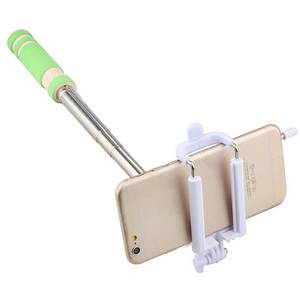 Mini Selfie Stick Eazy Case Compact cu conectare prin mufa casti si buton pe maner verde