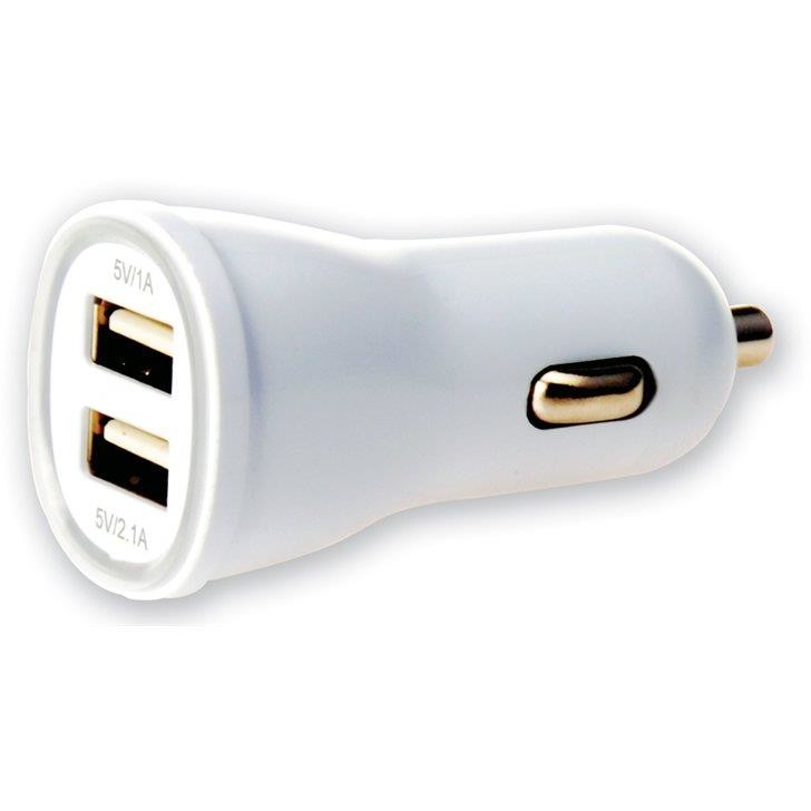 Incarcator auto 305281 2x USB 5V 1A/2.1A White