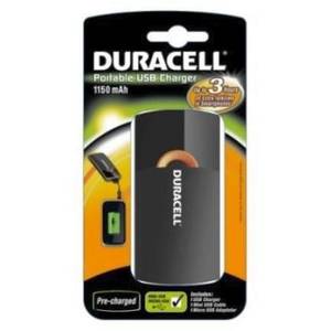 Incarcator acumulatori portabil Duracell USB 1150mAh Negru
