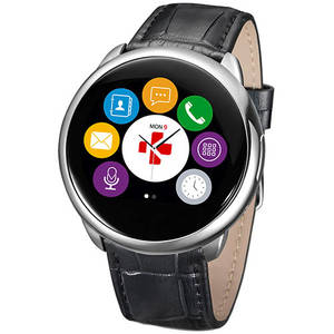 Smartwatch MyKronoz ZeRound Premium Curea Piele + Curea Silicon Negru