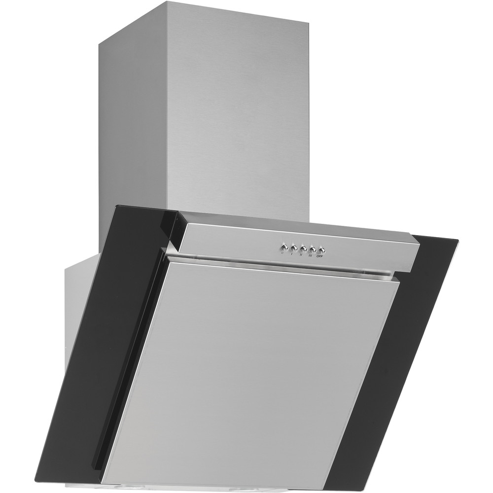 Hota Decorativa SILVER 3283 60cm 537mc/h 1 motor 3 viteze sticla neagra/ Inox