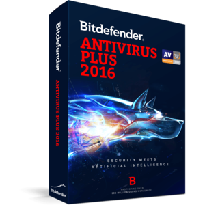Antivirus BitDefender Plus 2016  1 user  2 ani