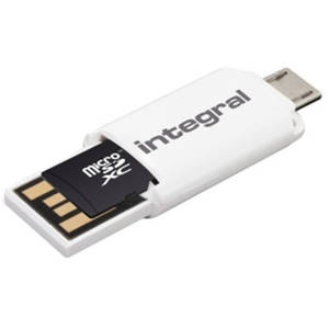 Card Integral MicroSDHC UHS-I OTG Cu Adaptor 32GB Class 10