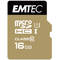 Card Emtec microSDHC Gold+ 16GB Clasa 10 UHS-I U1 21MB/s