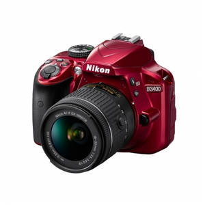 Aparat foto DSLR Nikon D3400 24.2 Mpx Kit AF-P 18-55mm VR Red