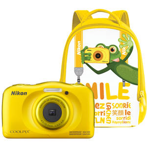 Aparat foto compact Nikon Coolpix W100 13.2 Mpx zoom optic 3x subacvatic Backpack Kit Yellow