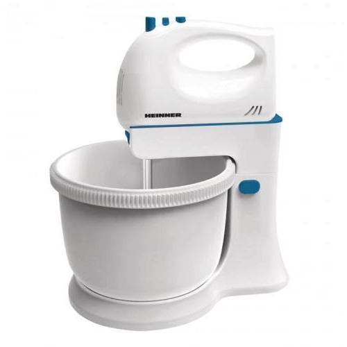 Mixer cu bol HMB-350BL Charm 300W 5 viteze plus turbo 2.5l alb / albastru
