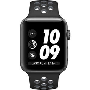 Smartwatch Apple Watch 2 Nike Plus Black Aluminium Case 38mm Silicon Black/Grey Band