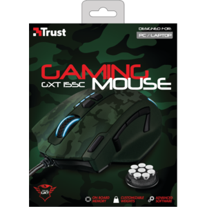 Mouse gaming Trust GXT 155C Green Camouflage