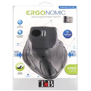Mouse TnB MWERGO Wireless Ergonomic Black