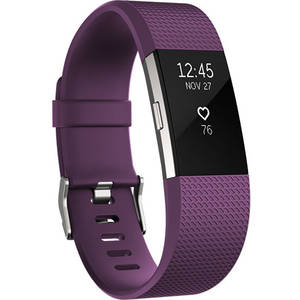 Bratara Fitness Fitbit Charge 2 S Silver Purple