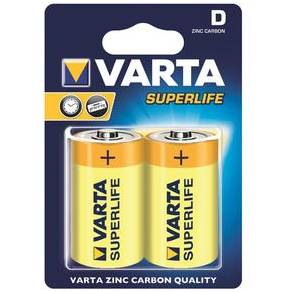 Varta zinc carbon batteries R20 (typ D) 2pcs superlife