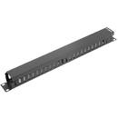 Cable management panel type A 19 inch 1U Black