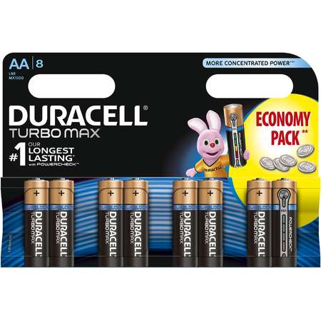 Baterie Duracell Turbo Max AA LR 06 8buc Negru