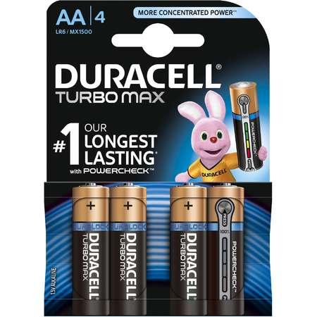 Baterie Duracell Turbo Max AA LR06 4buc Negru