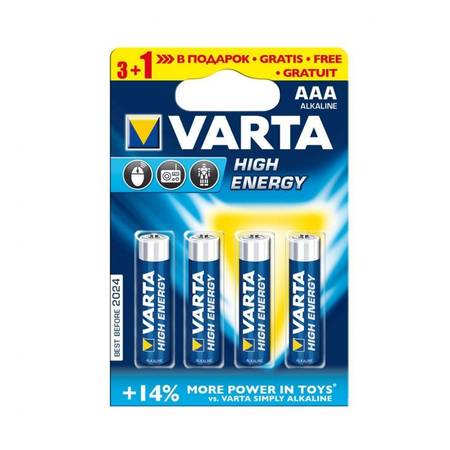 Varta Alcaline Batteries R3 4 buc High Energy