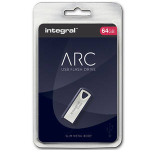 Memorie USB Integral Arc Slim Metal Body 64GB USB 2.0 Silver