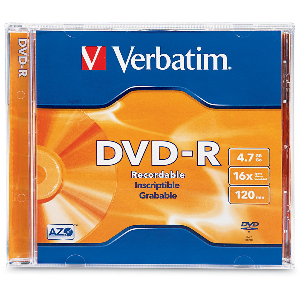 Mediu optic DVD-R 4.7GB 16x slim jewel case 100 bucati