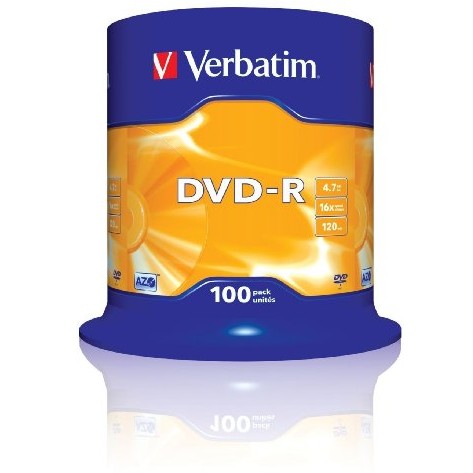 Mediu optic DVD-R 4.7GB 16x 100 bucati argintiu mat