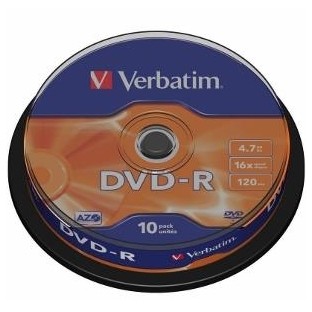 Mediu optic DVD-R  4.7GB 16x spindle argintiu mat 10 bucati