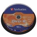 DVD-R  4.7GB 16x spindle argintiu mat 10 bucati