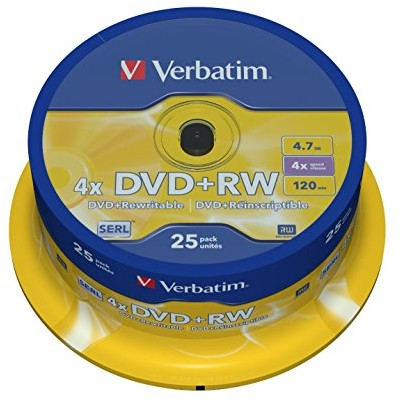 Mediu optic DVD+RW 4.7GB Viteza 4x Spindle 25 Bucati