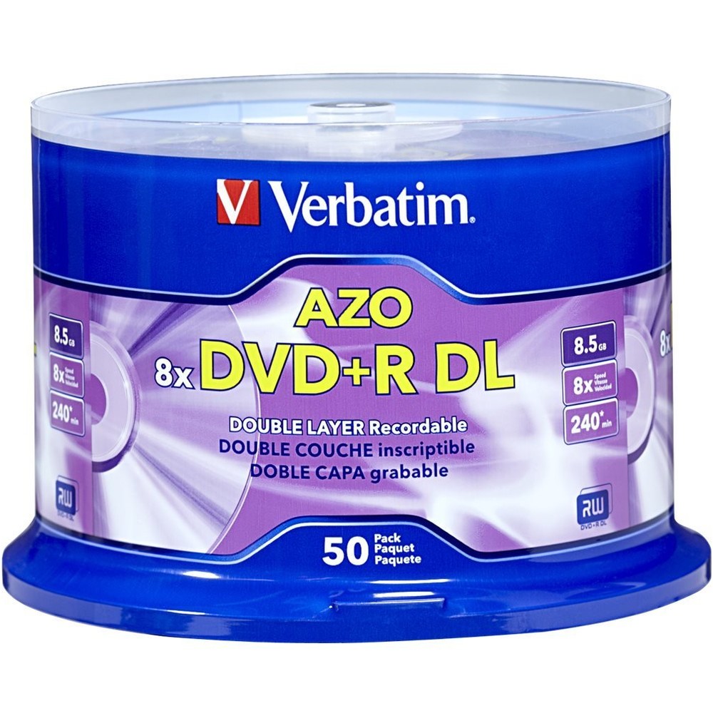 Mediu optic DVD+R DL 8.5GB 8x 50 bucati argintiu mat