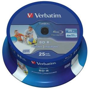 Mediu optic Verbatim BD-R SL Datalife 6X 25GB 25 bucati