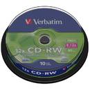 Mediu optic Verbatim BLANK CD-RW Datalife Plus 8-12X 700MB 10 bucati