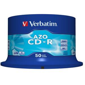 Mediu optic BLANK  CD-R Verbatim  CRYSTAL AZO 52X 700MB  50PK SPINDLE DATALIFEPLUS