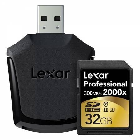 Card Lexar Professional RDR SDHC 32GB 2000X  UHS2 cu Card Reader, 300MB/s