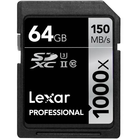 Card Lexar Professional SDXC 64GB 1000X  UHS2, 150MB/s