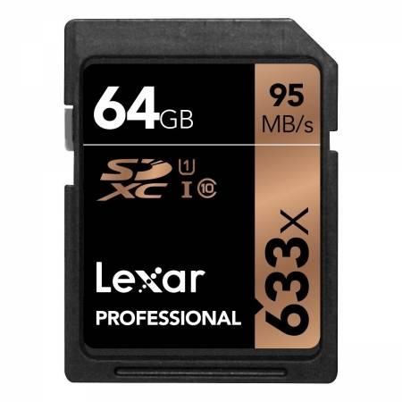 Card Lexar SDXC Card 64GB 633x Professional Class 10 UHS-I