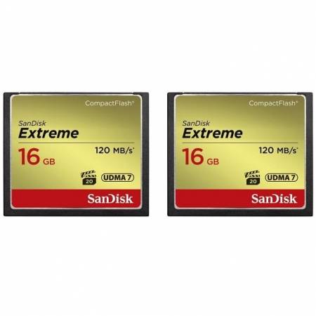 Card Sandisk Extreme CF 2-Pack 16GB 120MB/s SDCFXS2-016G-X46
