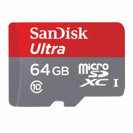 Card Sandisk MicroSD 64GB SDXC ULTRA, clasa 10, 80MB/s 533x