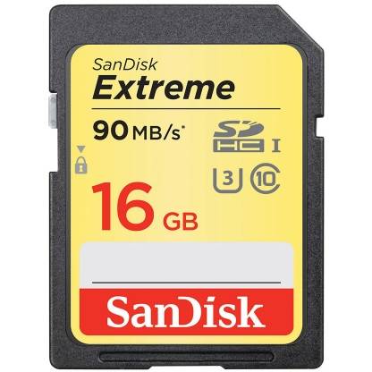 Card Sandisk SDHC 16GB Extreme  card 90MB/s U3