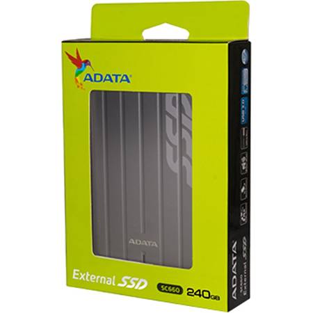 Hard disk extern ADATA SC660 240GB USB 3.0 Titanium