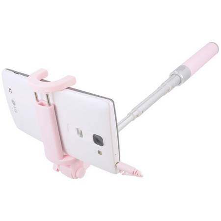 Selfie stick Huawei AF11 Pink cu control actionare shutter pe fir