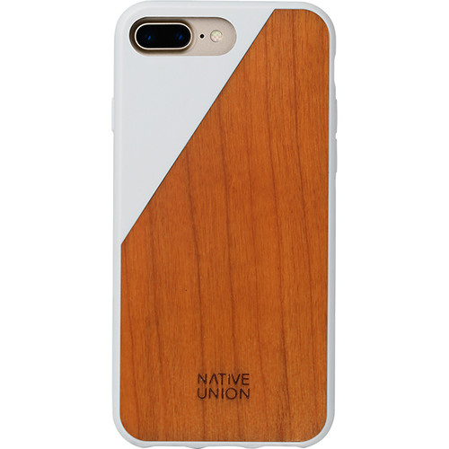 Husa Protectie Spate CLIC-WHT-WD-7P Walnut Wood Alb pentru Apple iPhone 7 Plus cel mai bun produs din categoria huse protectie spate