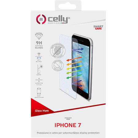 Folie protectie Celly GLASS800M Sticla Securizata Clasica 9H Mata pentru Apple iPhone 7