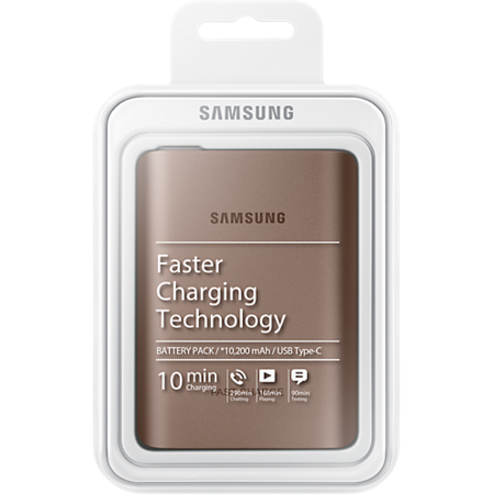 Acumulator extern Samsung EB-PN930CZEGWW  10200 mAh 1x USB Universal Auriu