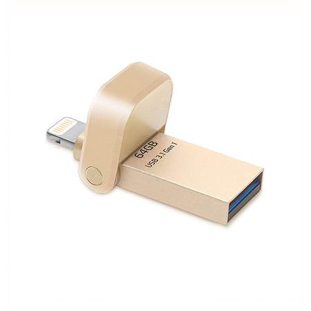 Memorie USB ADATA i-Memory Flash Drive AI920 64GB USB 3.1 Gold