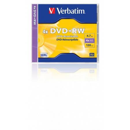 Mediu optic Verbatim 43552 DVD-RW SERL 4X 4.7GB Suprafata Argintiu Mat