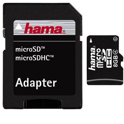 Card Hama Card microSDHC 8GB + Adaptor