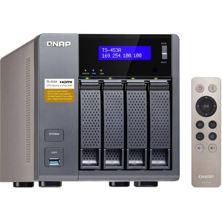 NAS Qnap TS-453A-4G Intel Quad-Core N3150 1.6GHz 4 Bay 4 x LAN 4 x USB